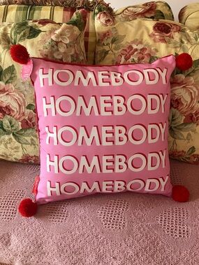 “Homebody” Cute colorful Pillow by Packed Party 🎈